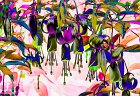 Expressionist Flowers  Fuschias #4133
